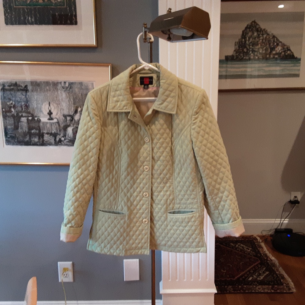 Gallery lime green ladies quilted Jacket